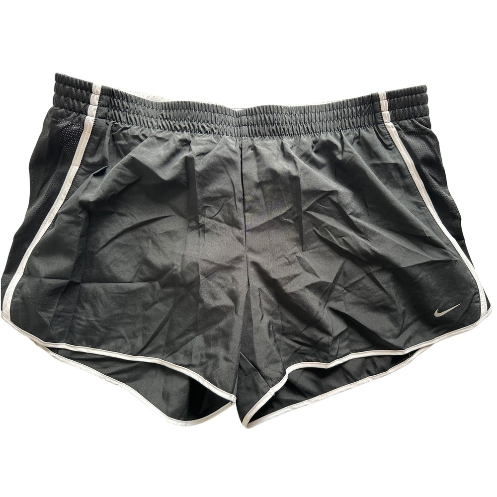 Nike‎ Dri FIT Running Shorts Women's XL Black Athletic Gym Lined Atheleisure